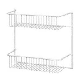 2-Wire-Shelf Unit, Door Or Wall Rack, White, 12-In. For Sale