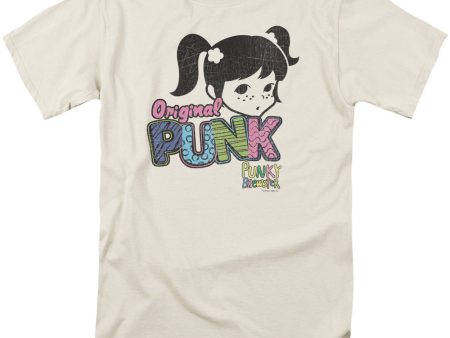 PUNKY BREWSTER : PUNK GEAR S\S ADULT 100% COTTON 18\1 T-SHIRT CREAM SM on Sale