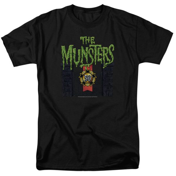 MUNSTERS : 50 YEAR LOGO S\S ADULT 100% COTTON 18\1 T-SHIRT BLACK 6X Fashion