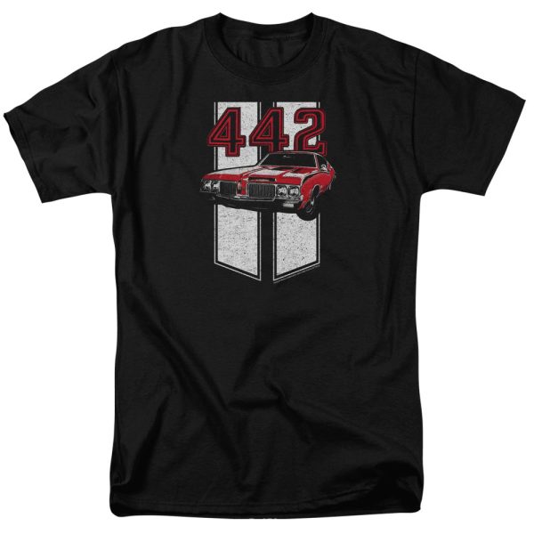 OLDSMOBILE : 442 S\S ADULT 100% COTTON 18\1 T-SHIRT Black 5X For Sale