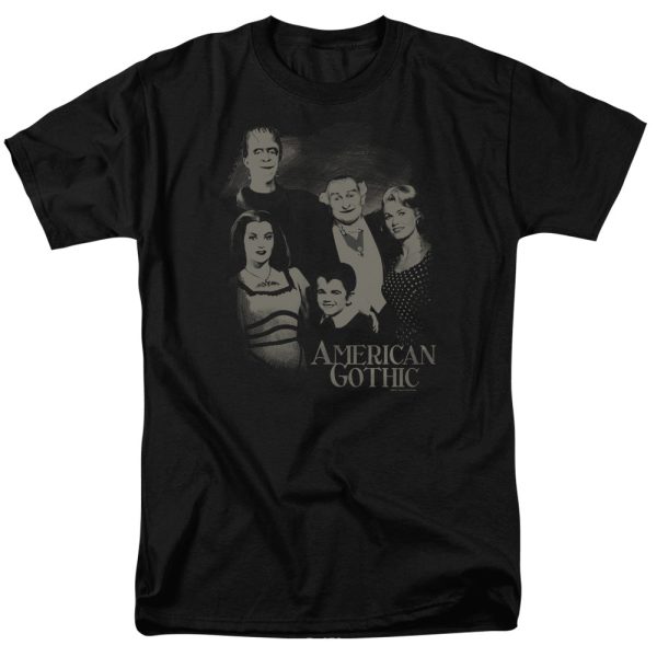 MUNSTERS : AMERICAN GOTHIC S\S ADULT 100% COTTON 18\1 T-SHIRT BLACK MD Online